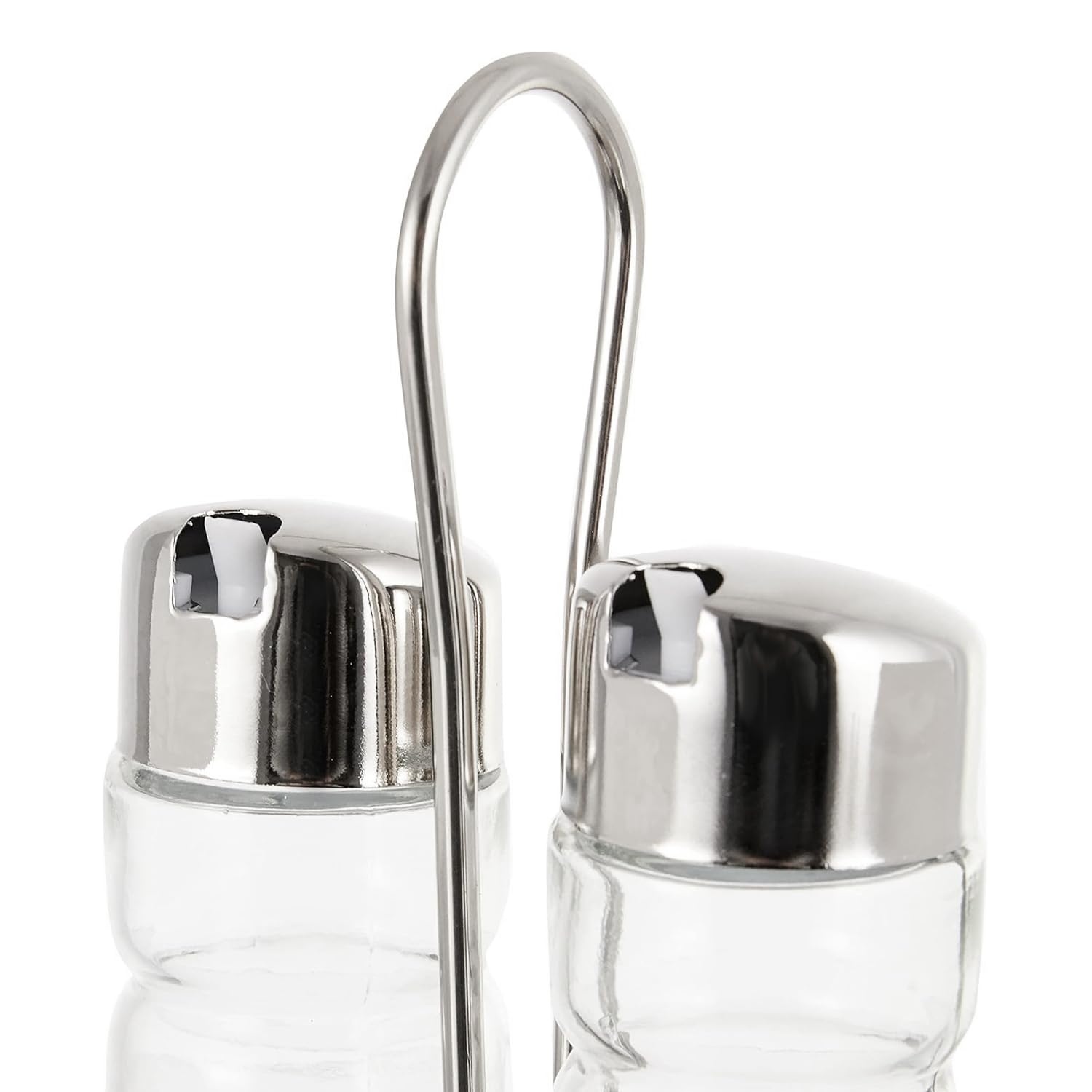 Set di Oliera e Acetiera - Acciaio Inox e Vetro - 2 Pezzi