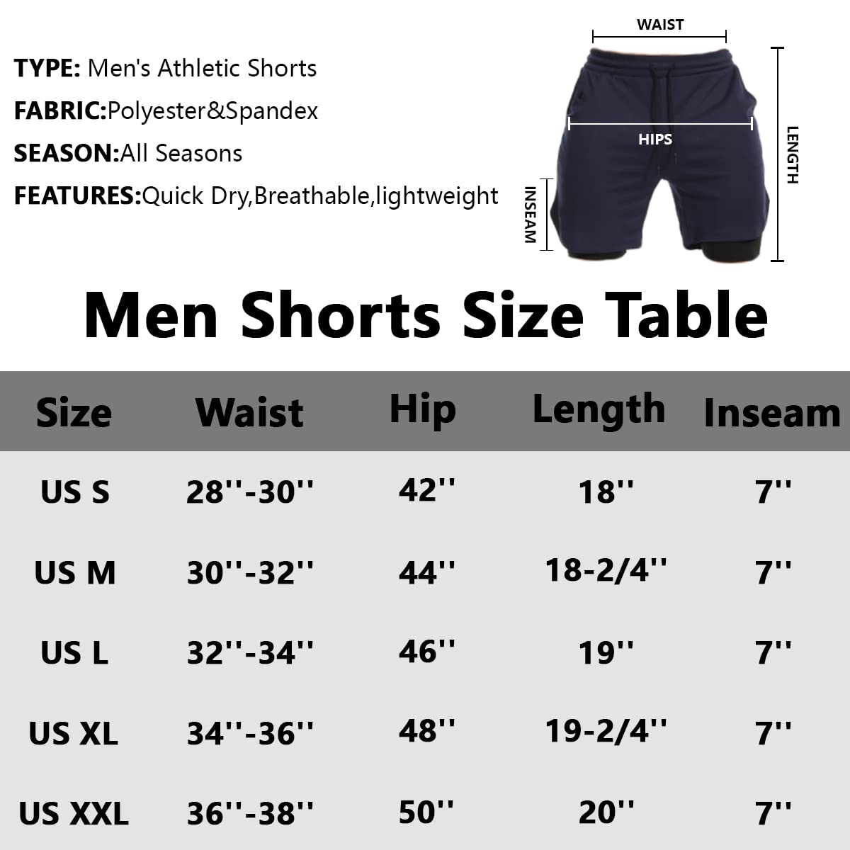 JWJ Gym Shorts - Pantalones Cortos de Gimnasio Hombre