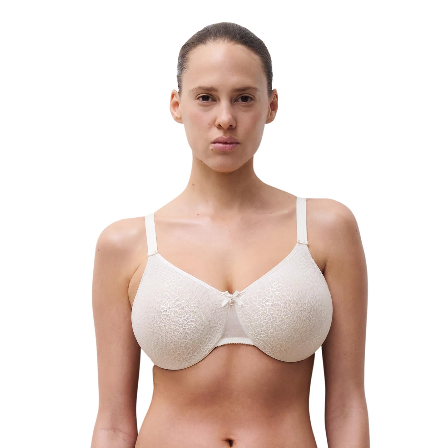 Chantelle Women's, C Magnifique, Covering Molded Bra, Women's Invisible Lingerie, Ivory, 40C
