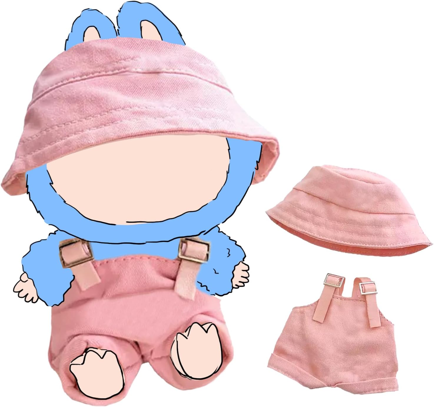 2025 New Clothes for Doll Outfit - 2 Set 17cm Doll Clothes, Exquisite Accessories for Doll, Cute Outfit for Doll Dress up Unique Style 2pc-pink