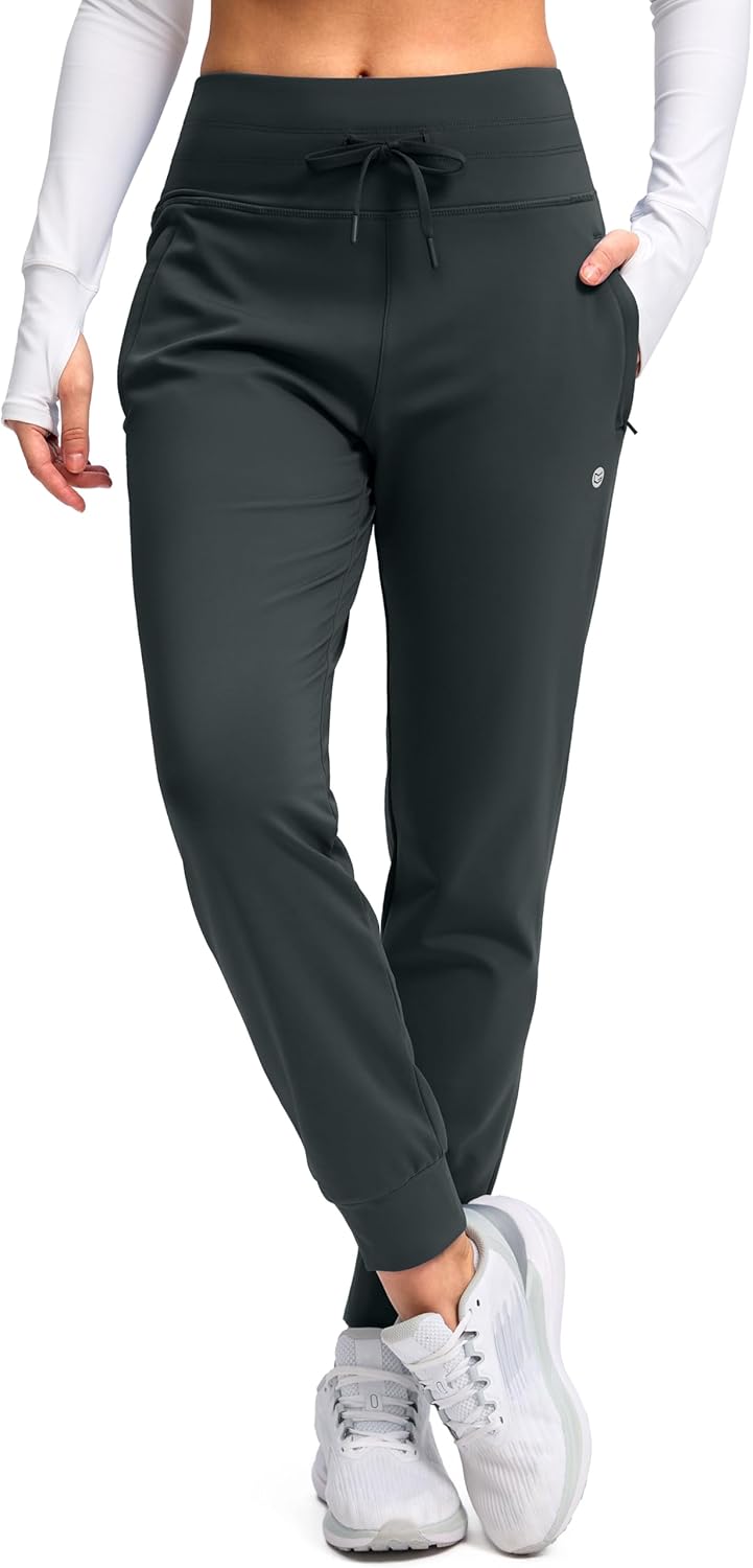 G Gradual Women's Fleece Lined Joggers High Waisted Water Resistant Thermal Winter Sweatpants Running Hiking Pockets - Image 2