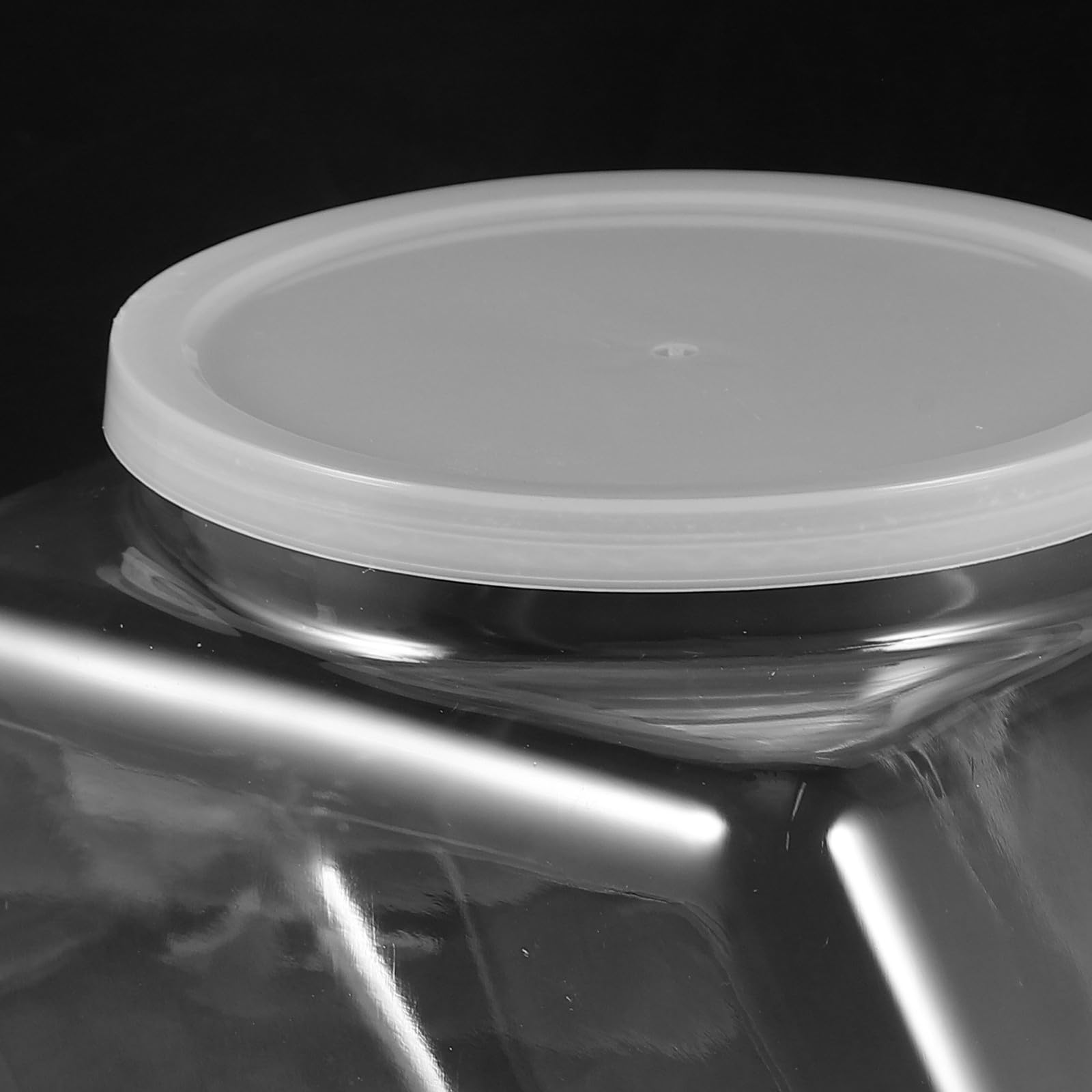 SUPVOX Set 2 Pezzi Barattoli Esagonali Coperchio per Alimenti, Contenitori Ermetici in Plastica Bianca da 3800ml, Resistenti e Multiuso per Conservazione Cibi