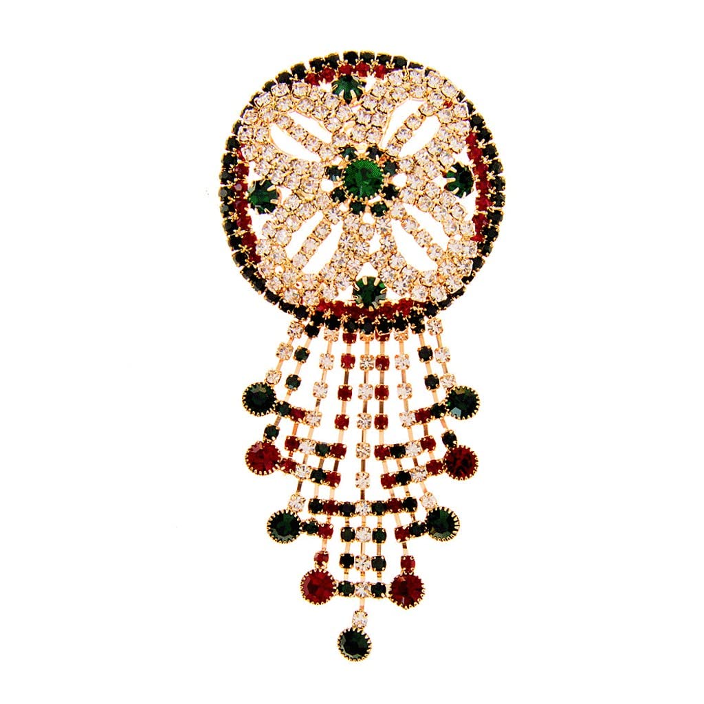 Spille Lunghe con Strass e Nappe a Forma di Trifoglio per Le Donne Spilla da Sposa con Gioielli antichi di Moda