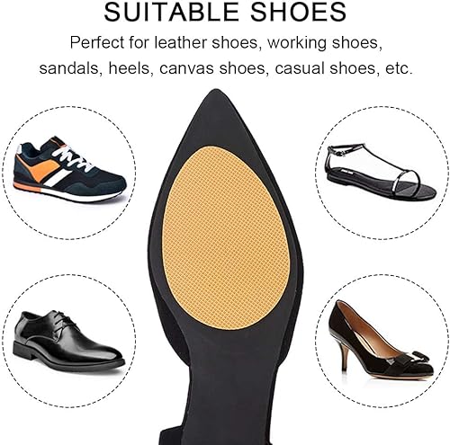 Miniatura 9 de Almohadillas antideslizantes para zapatos, protectores adhesivos para suela de zapatos, tacones altos antideslizantes para zapatos, negro (Black - 4