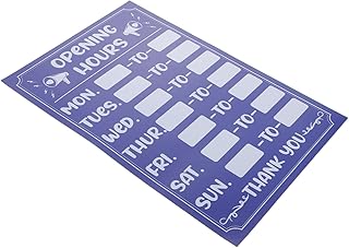 Homoyoyo Writable Business Hours Sign Adhesive Backing Thick Opening Hours Sticker for Banks and Stores for Indoor and Outdoor Use