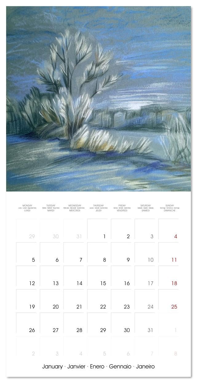 Lieux merveilleux (Calendrier mural carré 2026 30x30 cm) Calendrier double avec une page pour vos prises de notes: Paysages et villes revisités