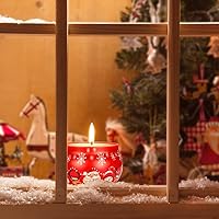 Vista 4 de AGLARY Velas perfumadas de regalo para mujer, juego de 4 velas de aromaterapia, cera de soja natural, juego de regalo de velas perfumadas de Navidad