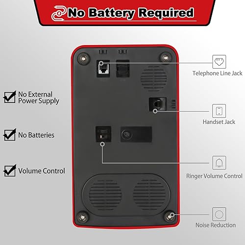 Miniatura 4 de Aokpsrt Teléfono giratorio retro de los años 60 Vintage Rotary Dial Teléfono antiguo Teléfonos retro con timbre mecánico para el hogar, oficina,