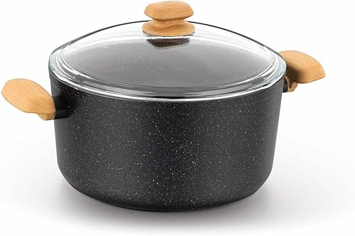 Korkmaz Montana sin PFOA Estofados antiadherente de aluminio de gama alta, baja Estofados, cacerolas con tapa de vidrio y Frypans