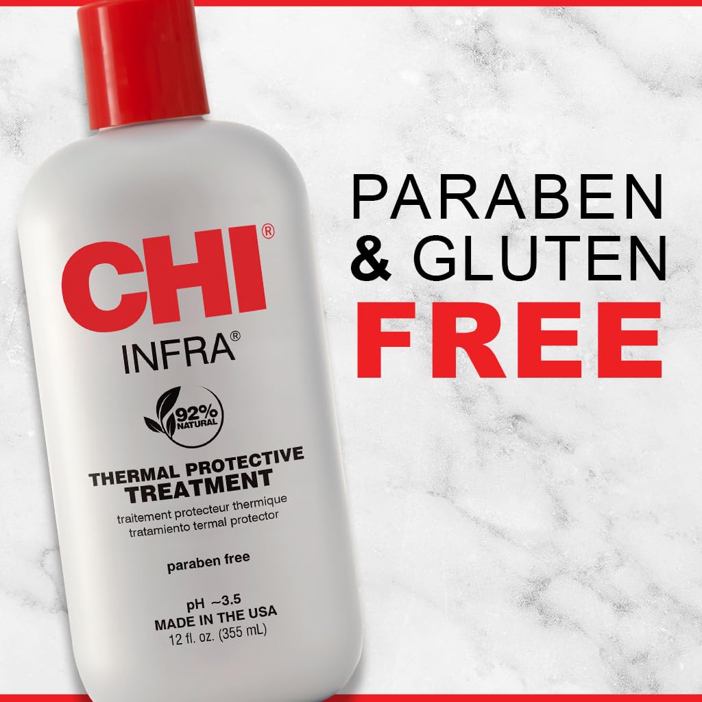 CHI Infra Thermal Protective Treatment, Hair Serum For Protecting Color & Adding Superior Shine & Softness, Hydrating Formula, Sulfate-free, 12 Oz - Image 2