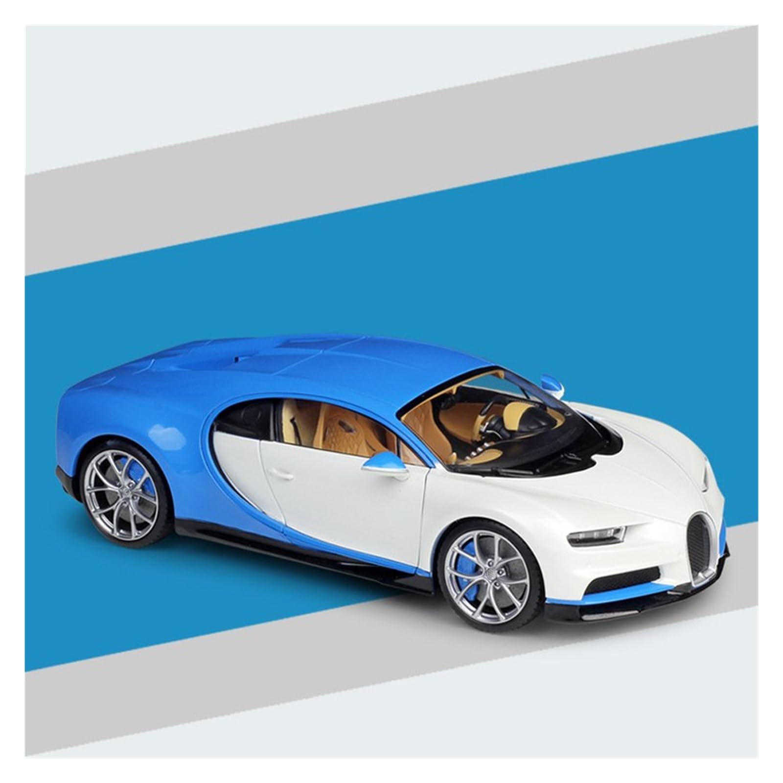 AUDSNI Die-Cast Diecast Car Model 1:18 For Bugatti For Chiron 2016 Car Metal Diecast Model Vehicle(White)