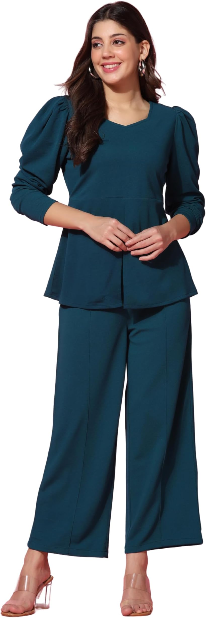 Leriya Fashion Womens LF-W1805&TR861 Co Ord Set for Women | Co Ord Set for Women Stylish | Festive Co Ord Set for Women | Travel Co Ord Set for Women | Full Sleeve Women Co-ord set (pack of 2)