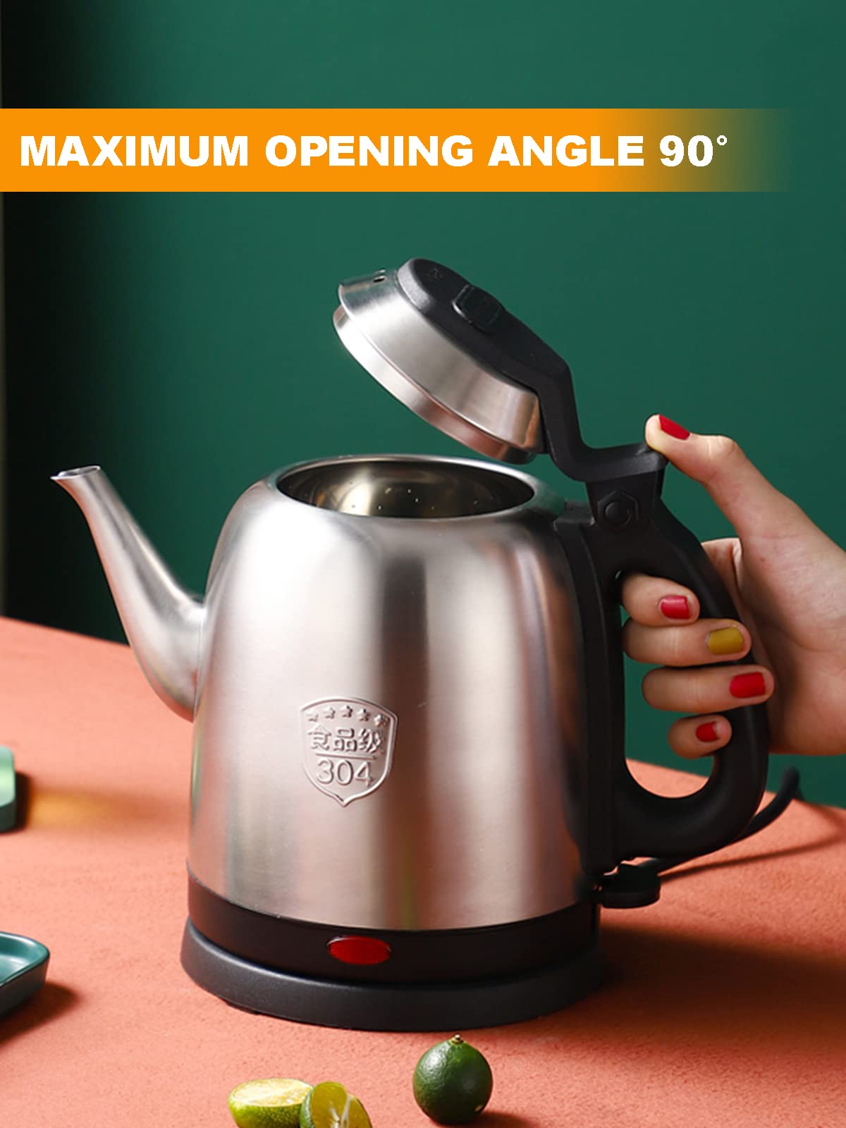 -Czajnik do szybkiego gotowania, czajniczek z szybko gotującą się grzałką w 3 minuty, technologia do kawy, herbaty, napojów, gorąca woda, 1,5 l, Comfortable anniversary
