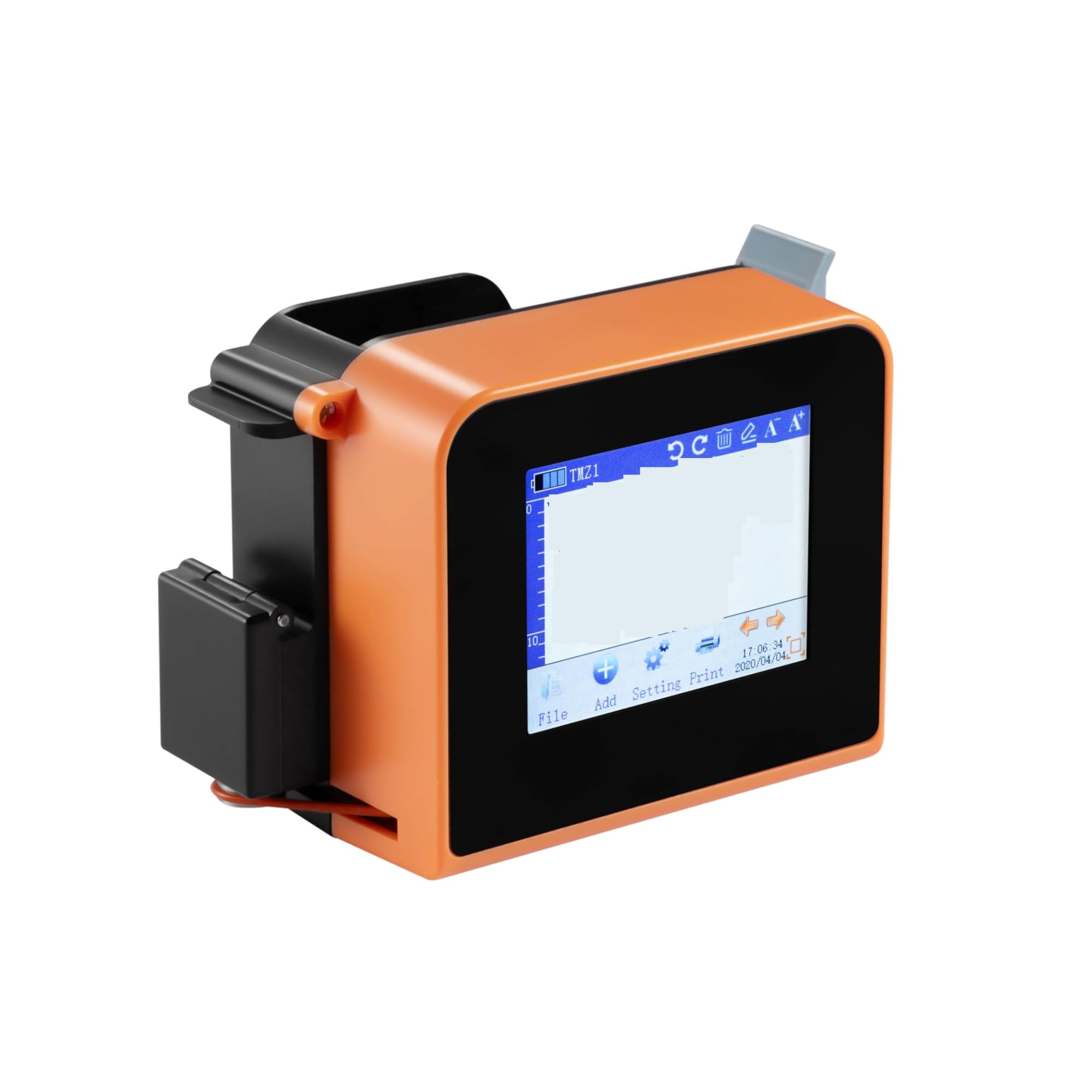 Merhovo One Color Inkjet Printer, 12.7Mm Touch Screen Qr Bar Batch Code Date Logo Expiry Label Portable Handheld Jet Thermal Inkjet Printer