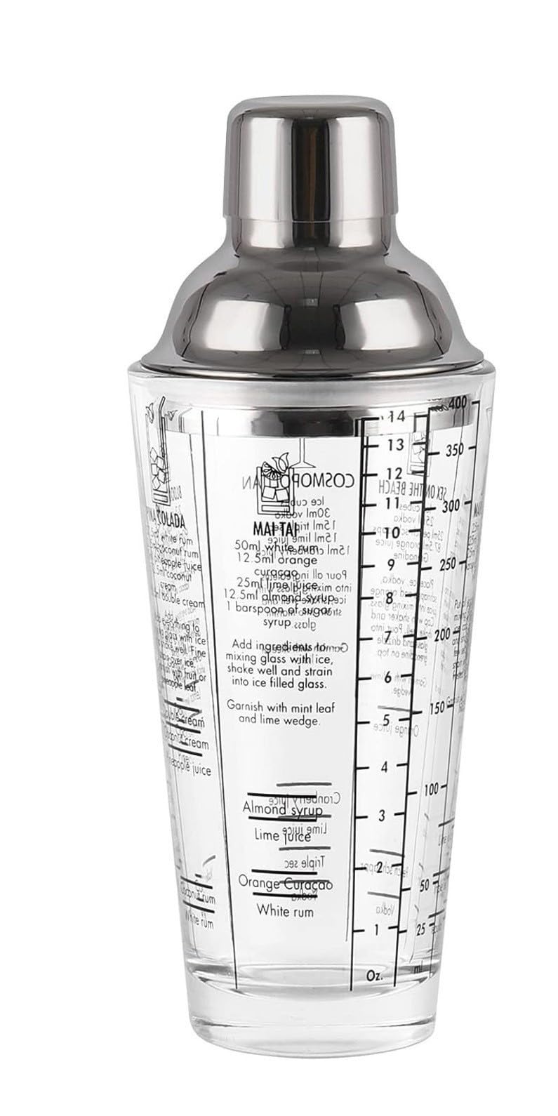 Shaker per cocktail Shaker per martini da 750 ml Miscelatore in acciaio inossidabile Bottiglia per barista con filtro incorporato Shaker per bevande miste  15