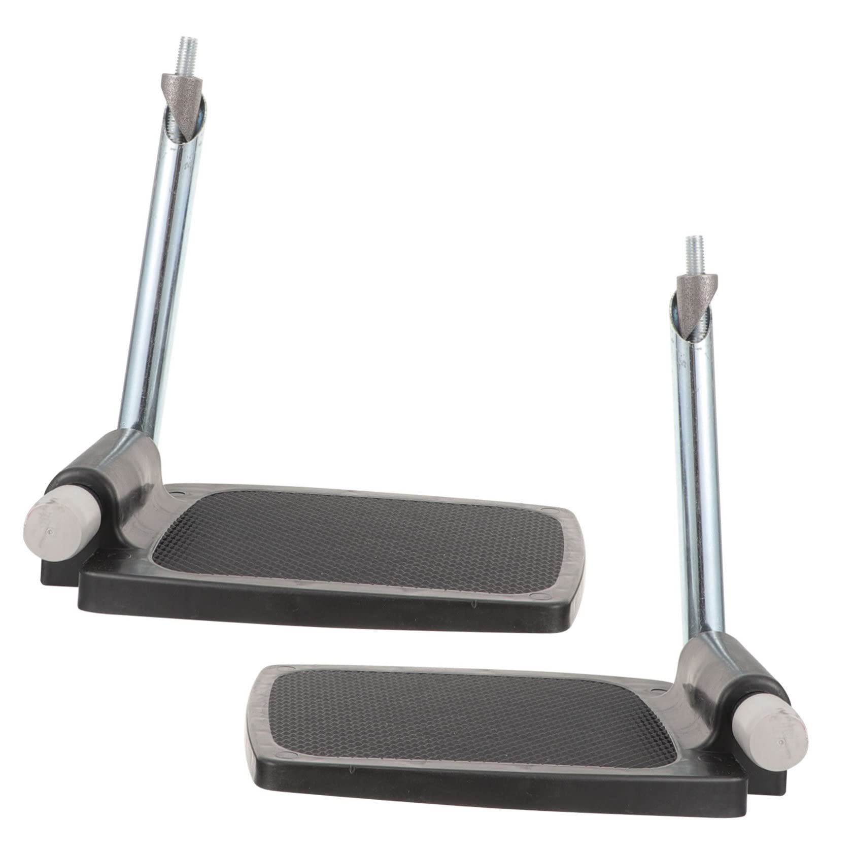 Reposapiés para Silla de Ruedas con Poste, 1 Par, Negro | Plástico, Adaptación y Protección Antideslizante, Repuesto para Movilidad Diaria, Edades Color Aleatorio