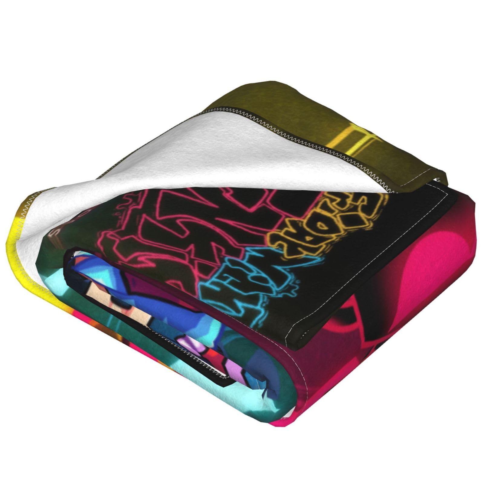 Friday Night Anime Funkin Blanket Ultra Soft Cozy Warm Throw Blanket Lightweight Microfiber Plush Throws for Sofa Couch Bed Living Room All Season 60x50 Inches