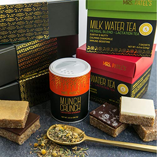 Mrs. Patel's Lactation Tea, Variety Pack With Herbal Blend & Chai Spice, For Breastfeeding And Pumping Moms, Drink Iced Or Hot, Loose Leaf, Caffeine Free, Gf, Dairy Free, Fenugreek Free (2 Pouches) #TOP6