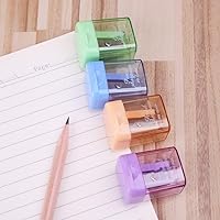 Vista 1 de 1 sacapuntas portátil de color aleatorio mini manual para estudiante oficina papelería sacapuntas