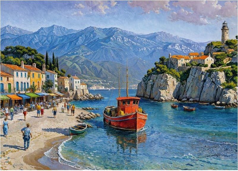 CherryPazzi Seaside Village 1000 Piece Puzzle