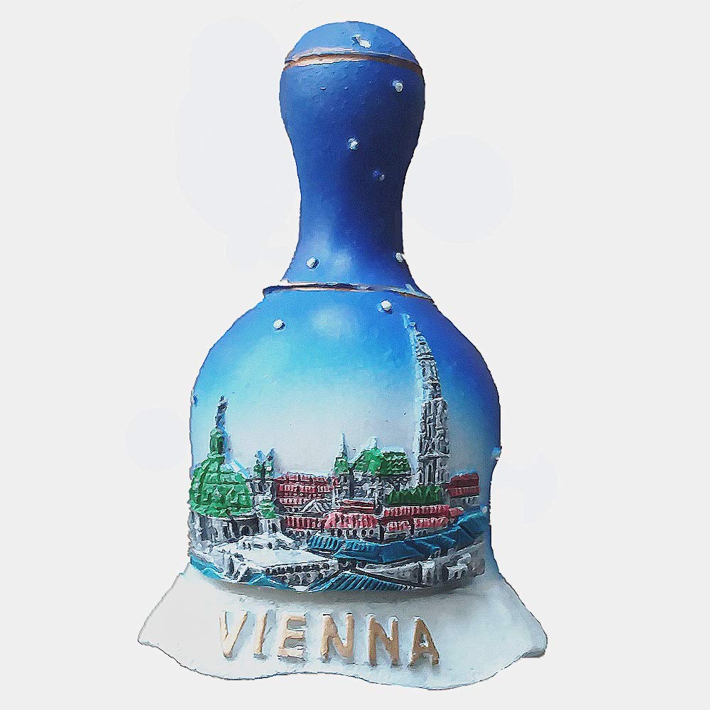 Magnete Frigorifero 3D Vienna Austria: Souvenir Artigianale 7x6cm In Poliresina