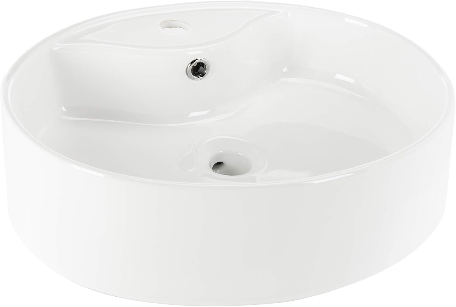 Elegant Brook White Ceramic Above-Counter Vessel Sink