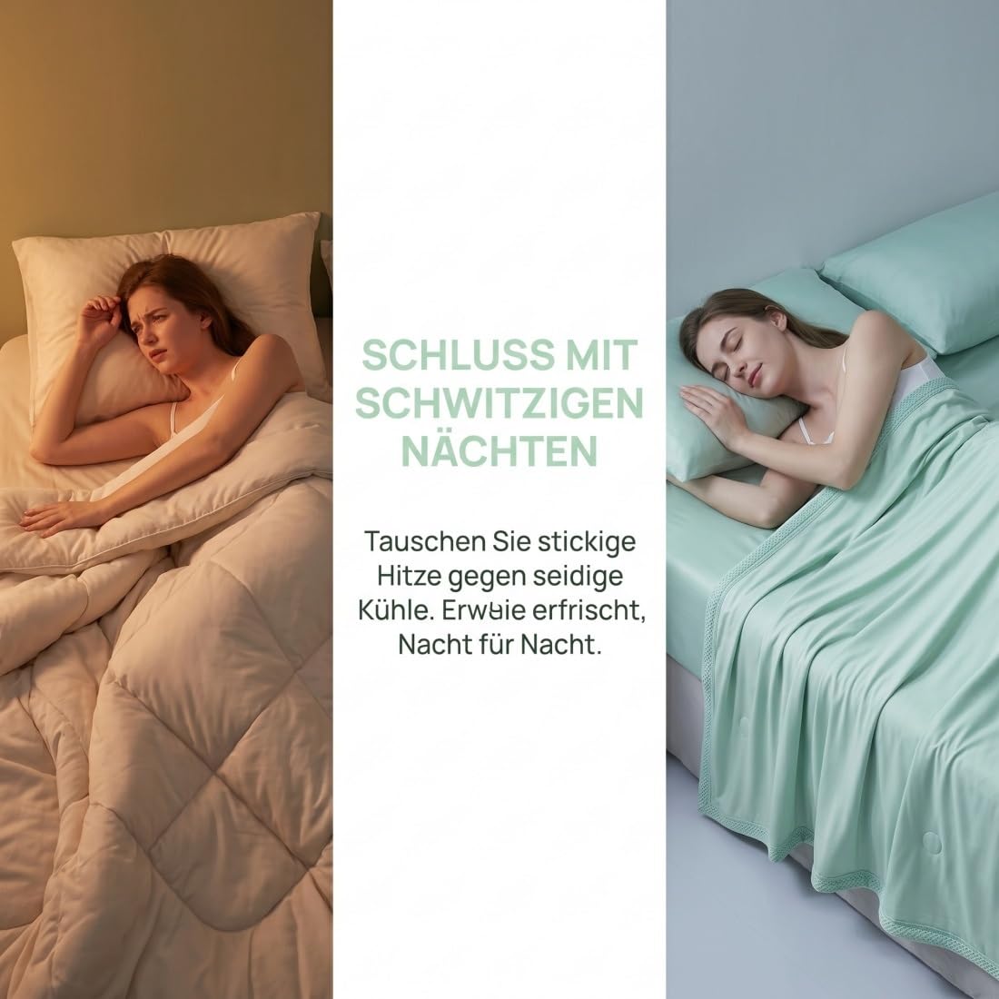 Yagerod Decke Kühlende Eisdecke für Heiße Sommernächte, Decke | Schlafdecke, Aweich Hautfreundlich, Leicht Atmungsaktiv, Q-Max 0,3 für Kühl Erfrischend(Cremeweiß,150 x 200)