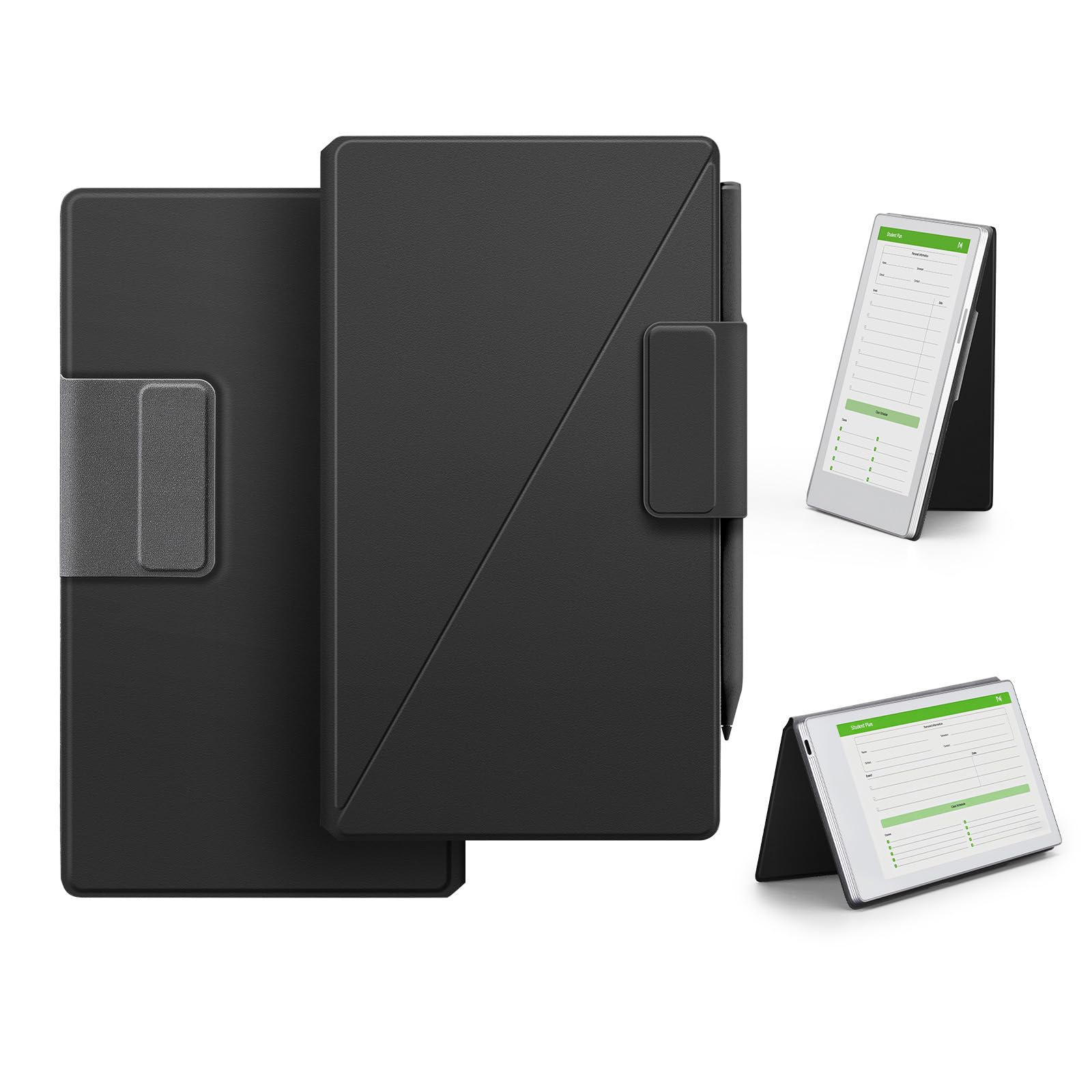 Case for Remarkable Paper Pro Move 7.3 with Multi-Angle Stand 1:1 Fit Smart Folio Cover with Auto WakeSleep | PU Leather Cover | Microfiber Lining | Strong MagnetD-Leathers Black product thumbnail 3
