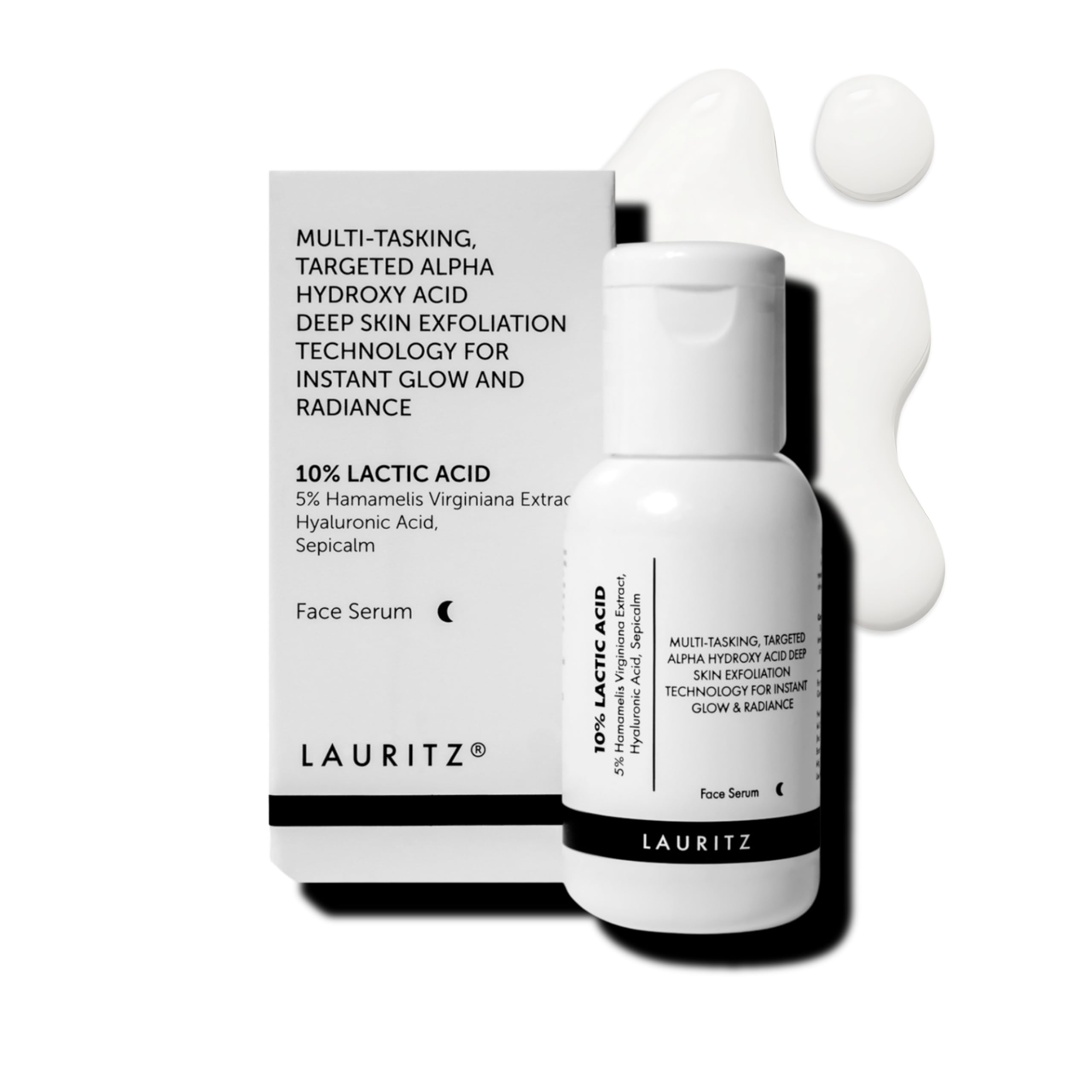 Lauritz 10% Lactic Acid Serum | Advanced Skin Brightening & Exfoliating Treatment | Reduces Dark Spots, Hyperpigmentation & Acne Marks | Evens Skin Tone & Tightens Pores | Beginner Friendly | Suitable For All Skin Types | For Women & Men | 30ml