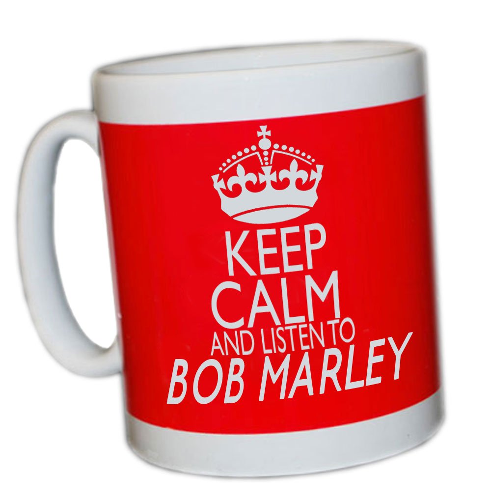 KEEP CALM AND LISTEN TO BOB MARLEY (RED) MUG