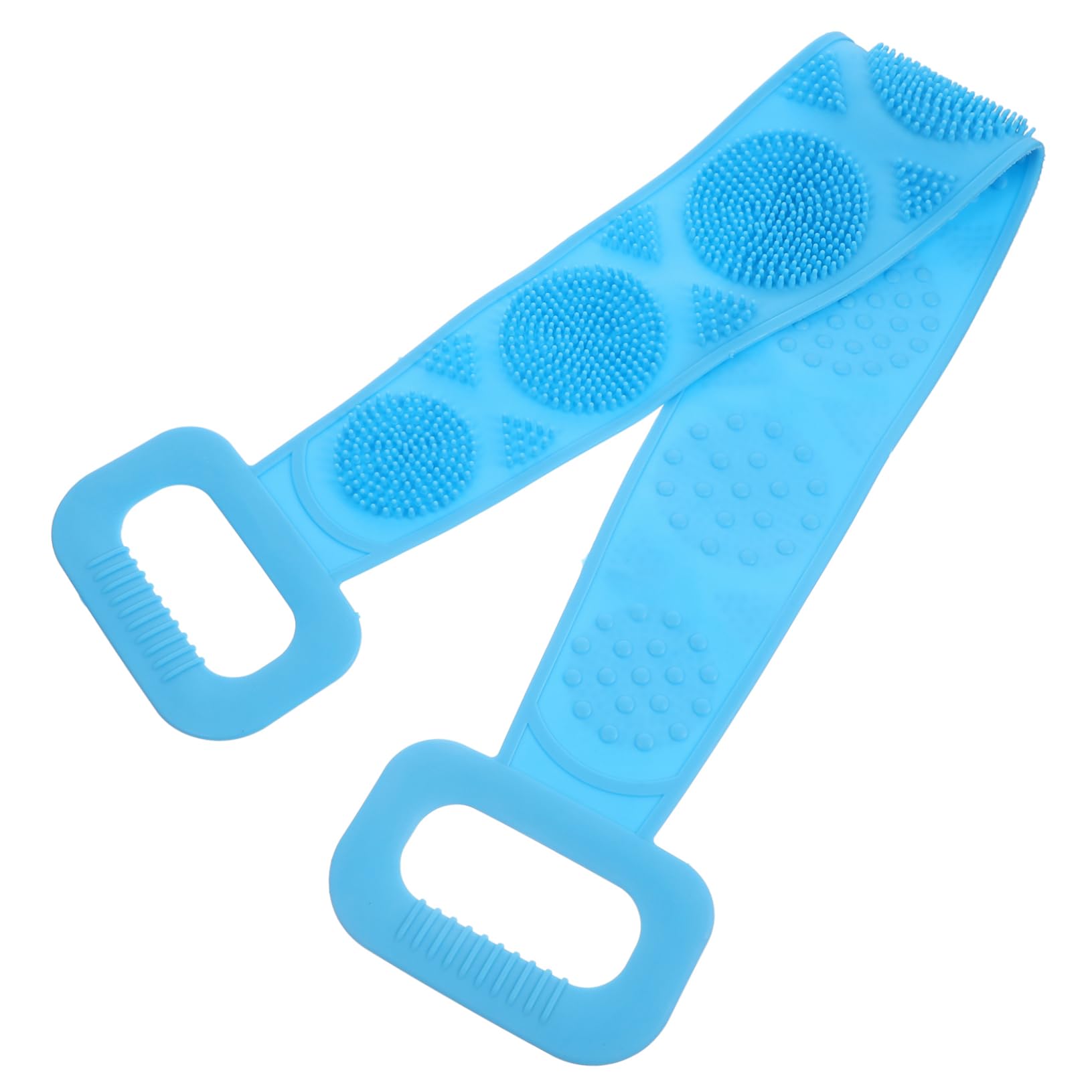 PACKOVE Long Silicone Exfoliating Bath Towel for Back Scrubbing Shower Cleaning and Deep Skin Care for Home and Travel Use