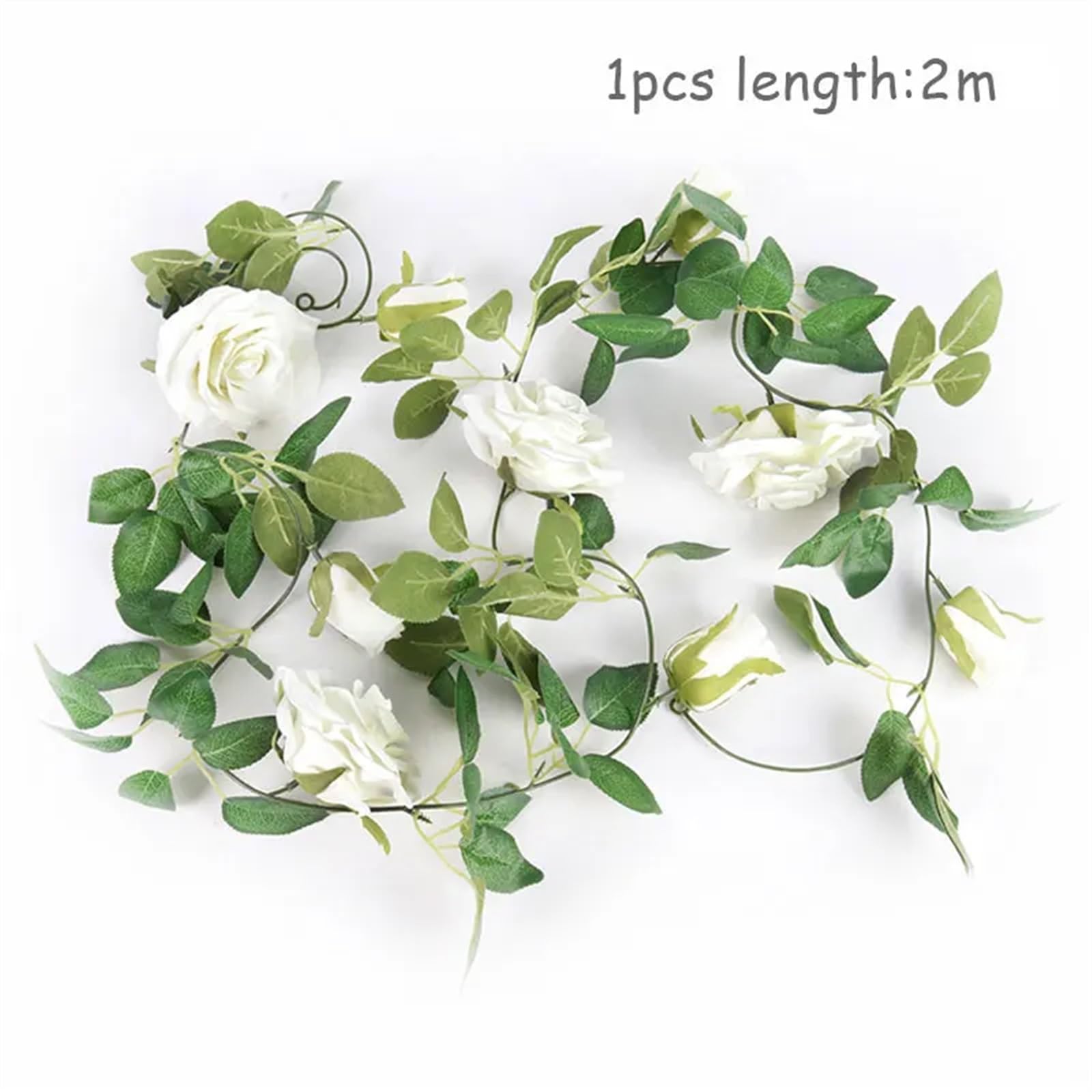 Bouquet Artificiel, Guirlande de Lierre Rose 2 m, décoration Mariage(1pcs 2m Flowers B)