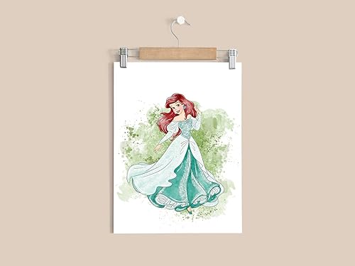 Miniatura 6 de Nistio Impresiones artísticas de pared de princesa para cuarto de bebé, póster de Ariel, regalo para recién nacido, decoración de habitación de bebé