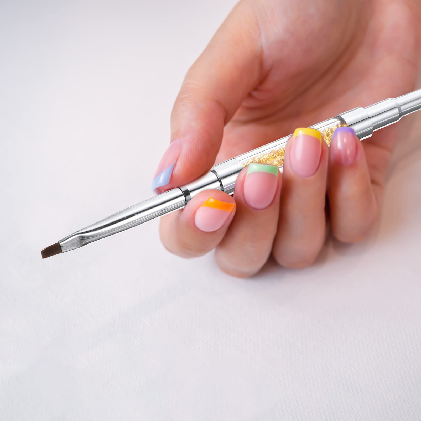 FOMIYES 6piezas Pinceles Para Arte De Uñas Doble Punta Herramientas De Manicura Para Diseño y Decoración De Uñas