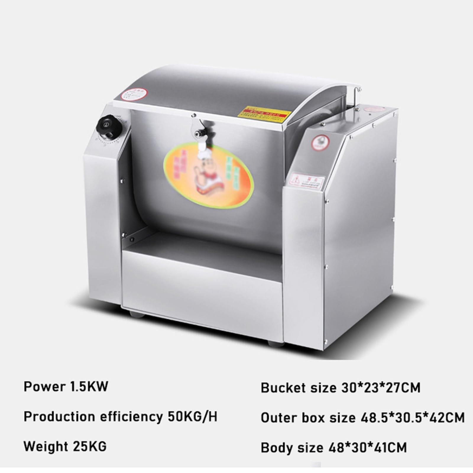 Impastatrice Elettrica per Pizza, Pane E Pasticceria, capacità di Impasto 3/5 kg, Perfetta per Cucine Commerciali E Panetterie, 5 kg