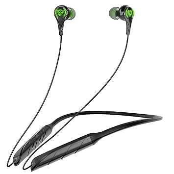 SpinBot BattleBudz NX550 Wireless Bluetooth Gaming Neckband with 45ms Low Latency and 30Hrs Battery Backup