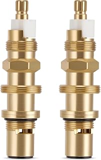 2 Pack 910-030 Ceramic Disc Cartridge Replacement Compatible with Price Pfister Shower and Faucet Stem, Shower Valve Faucet Cartridge Brass Construction