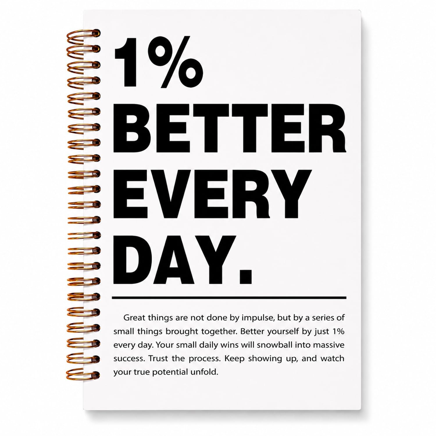 SYLTRIX 1% Better Every Day Motivational Notebook, A5 Goal Planner
