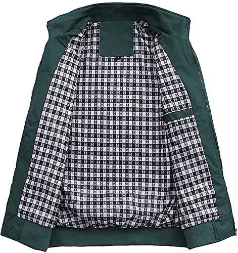 YANFU jacket Men's Jacket Lightweight Casual Spring Autumn Thin Outerwear Sportswear (Color : Green, Size : XX-Large)2