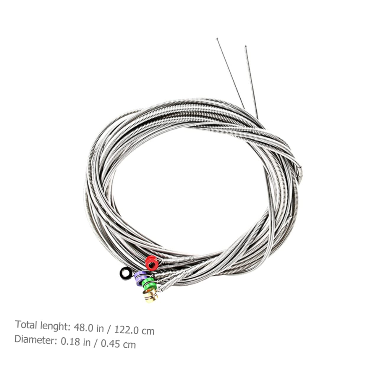 ifundom 1 Set Bass Stainless Steel Strings Colorful Head for Bass Guitar Accessories Musical Strings Instrument Strings Sturdy and Bright Tone Cost