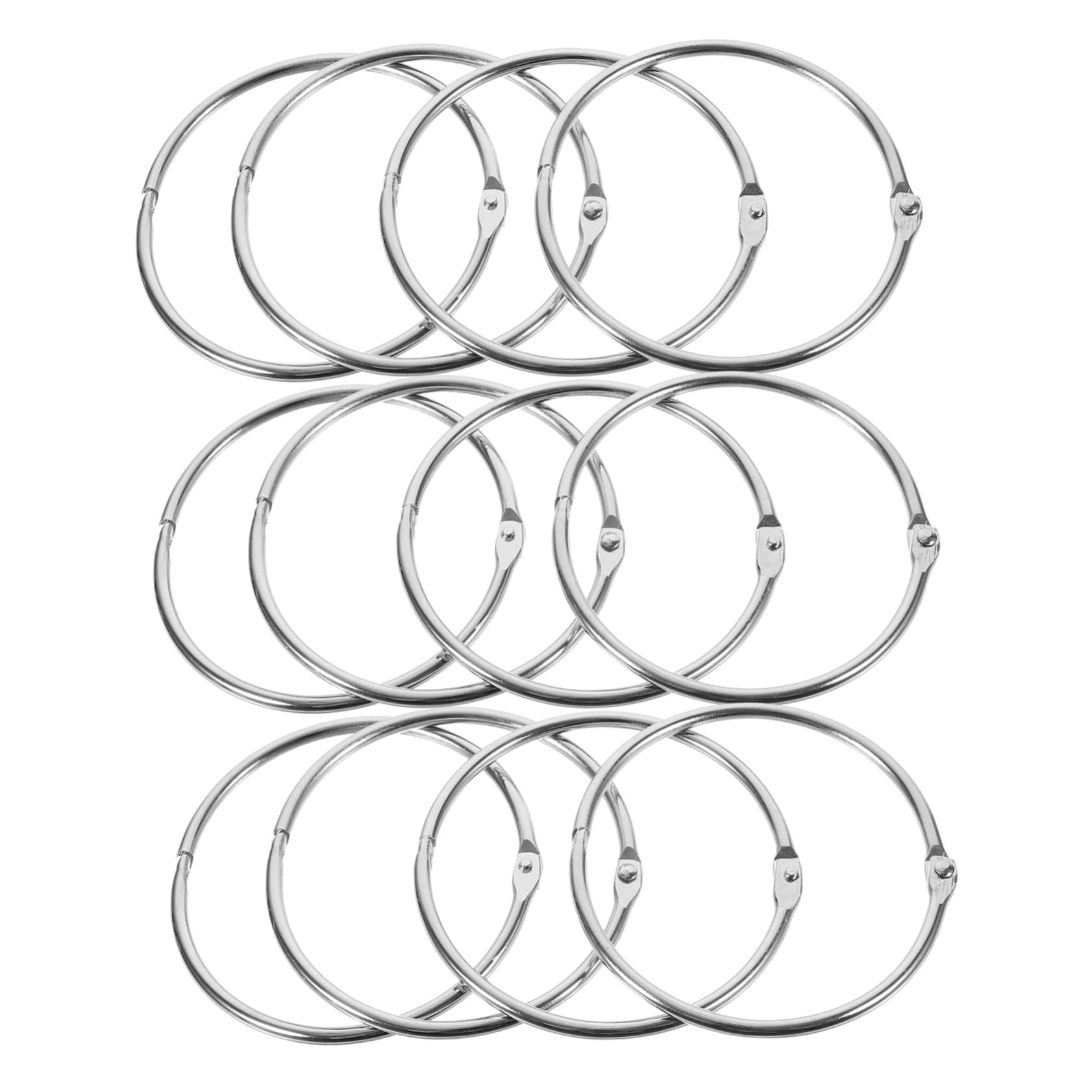 NUOBESTY 60 Stk Schnallen für lose Blattbinder sprengring bastelringe schlüsselanhänger ringe selber machen Schlüsselring-Clips bastelset hängende Schlüsselanhänger Karteikartenringe Eisen