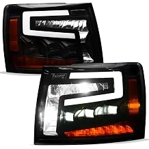 7422455335392 Compatible With 2007-2013 Chevy Silverado 1500/2007-2014 2500 3500 HD Black Housing Full LED Sequential Tri Projector Headlights With Amber Reflector