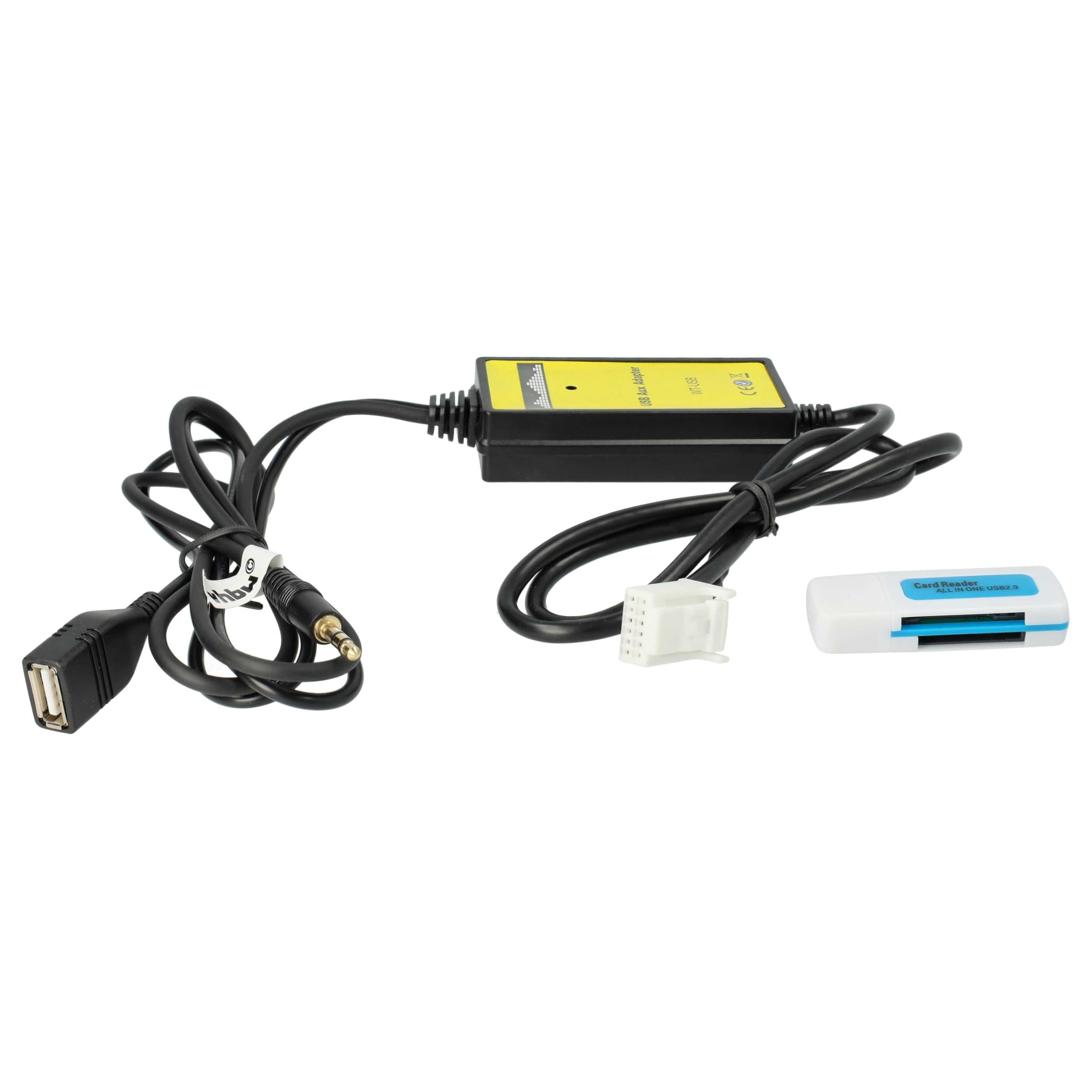 vhbw cavo adattatore audio AUX USB per autoradio (145 cm) compatibile con Toyota Venza 2009-2010, Yaris 2006-2010 - USB