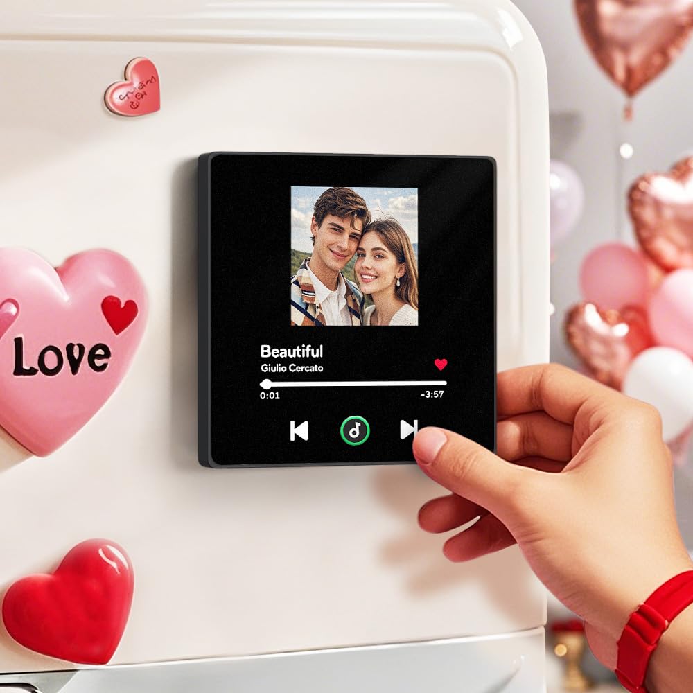 Calamita Musicale Personalizzata con Foto e Canzone anche Cassa Bluethot - Idea Regalo Festa della Mamma - San Valentino - Per Coppie - Per Innamorati - Per Papà