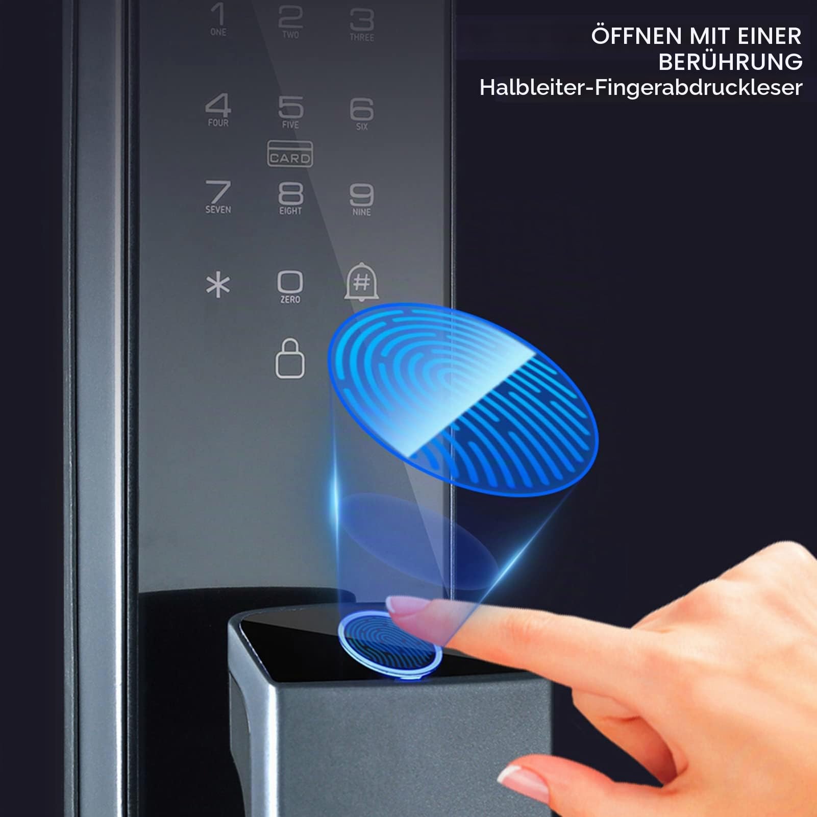 Irfora Fingerabdruck-Türschloss Smart Face Recognition APP Unlock 6 Unlocked Ways Locking Unlocking Automatic for Homes Apartments