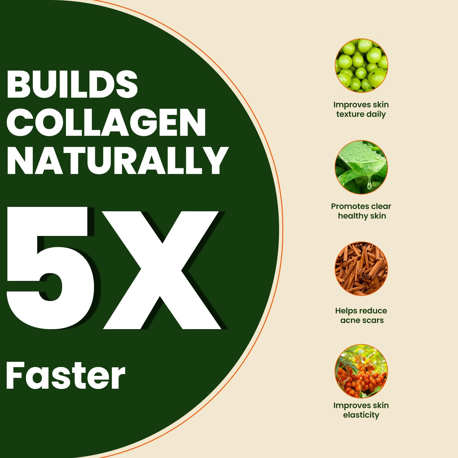 Herbalmax Veg Collagen Supplements Beauty Builder 195g | Plant-Based Collagen Powder for Hair, Skin, Nails & Joints | With Vitamin C & E | Mixed Fruit Flavour | Gluten-Free, No Added Sugar — Amazon image 4