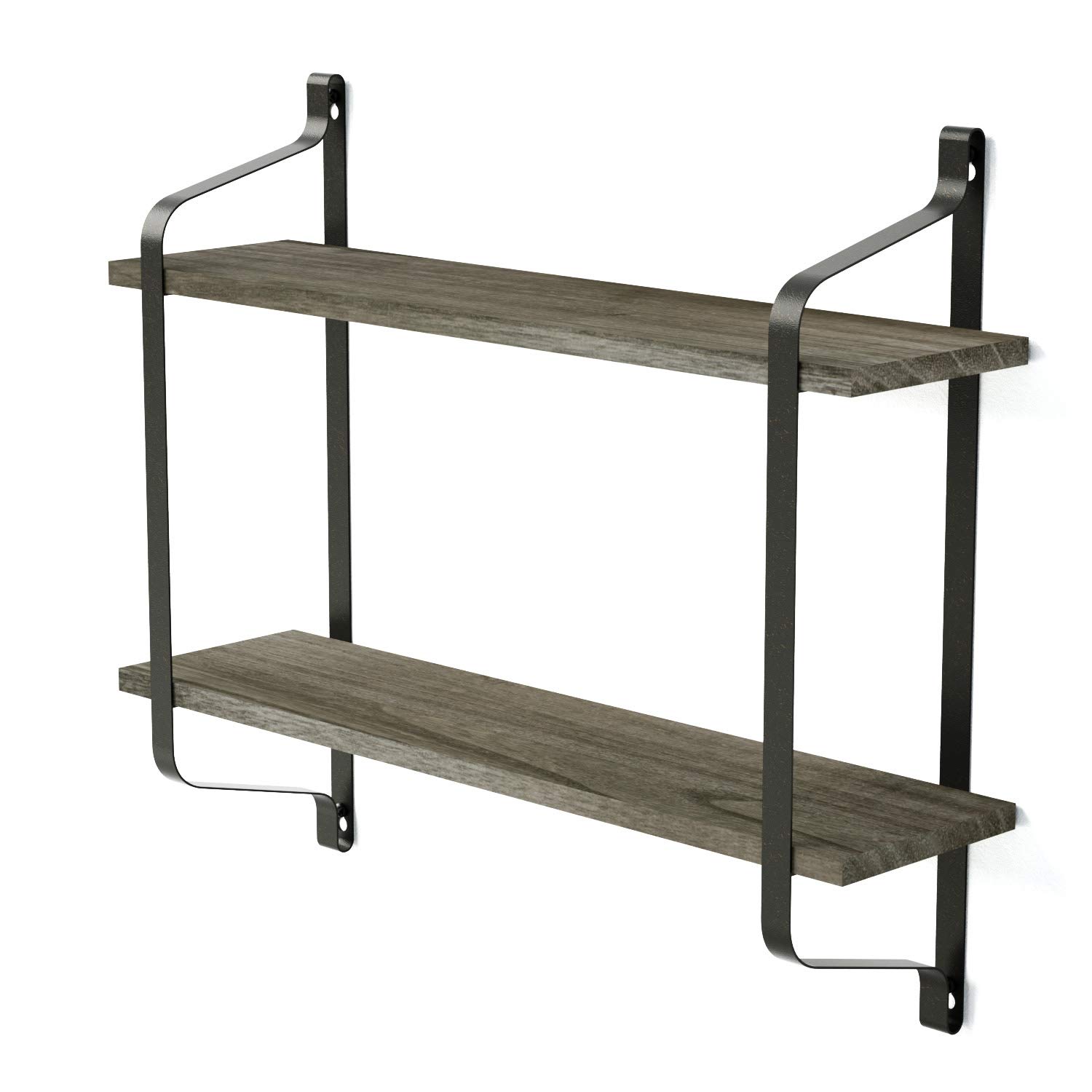 Love Kankei Floating Shelves Wall Mounted Industrial Wood Wall