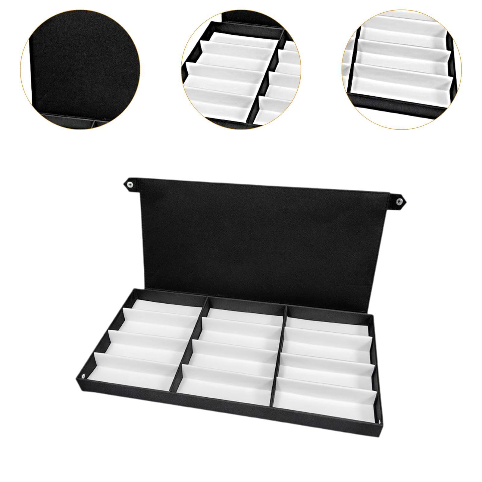 Boîte de Présentation pour Lunettes à 12 Compartiments, étui à Lunettes Tendance pour Table Ou Dressing