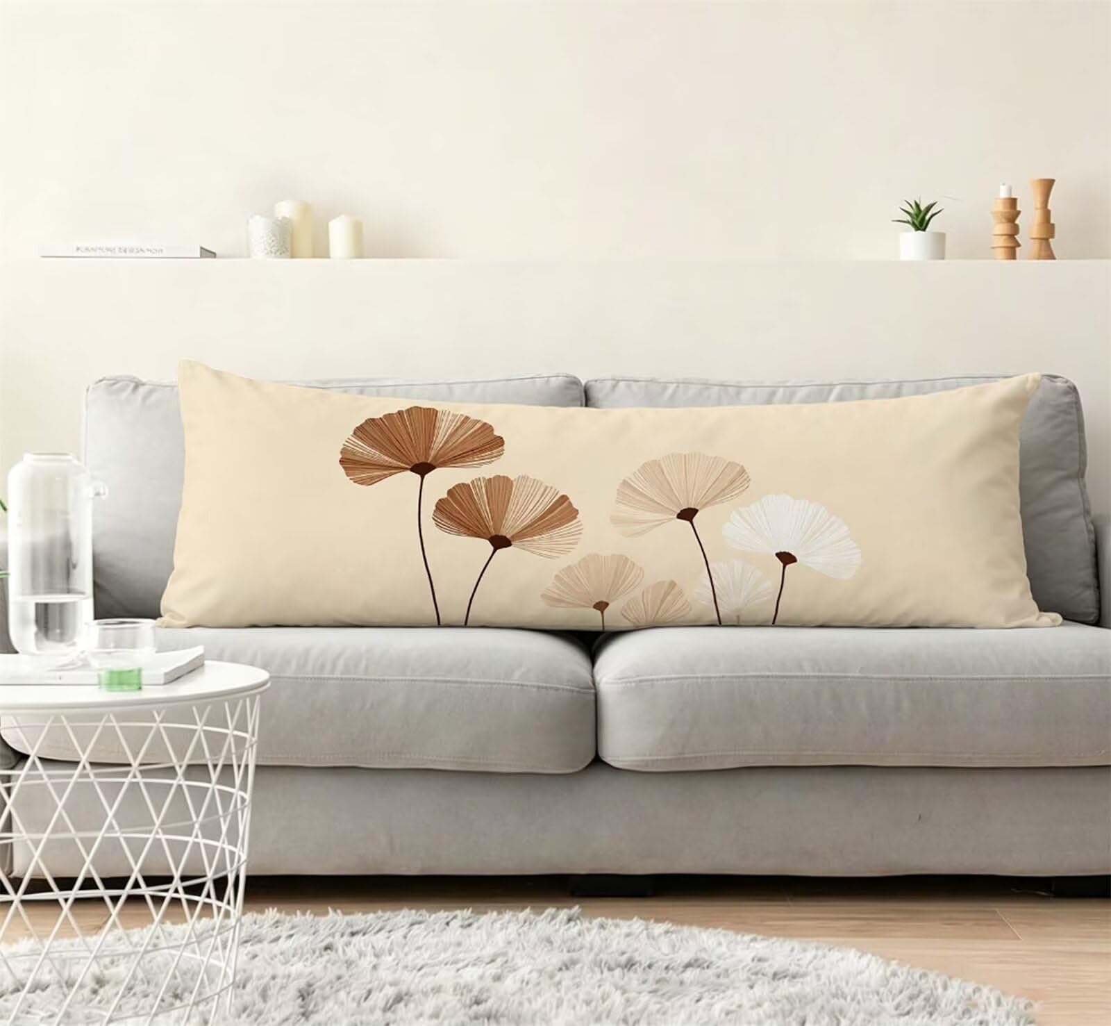Fodera Cuscino 50 x 150 cm, Nordic-12 Velluto Copricuscini Letto, | con Invisibile Cerniera, Morbida e Traspirante, per biancheria da letto, divano, hotel, chi dorme sul fianco Semplice-2 j-27