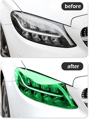 Miniatura 5 de Película tintada de 12 x 48 pulgadas para luz de automóvil, cortable y elástica, protector de vinilo vívido para faros delanteros traseros y
